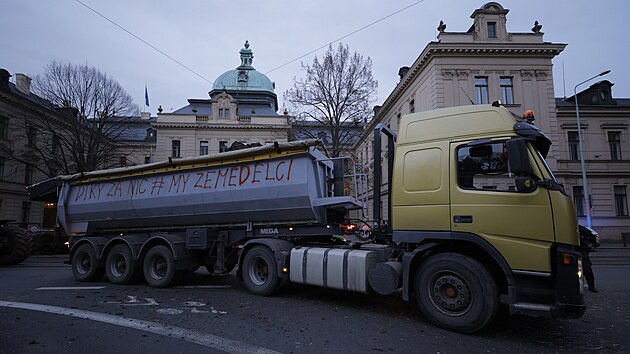 Zemdlci opt protestuj v Praze, do hlavnho msta zamily stovky traktor. (7. bezna 2024)