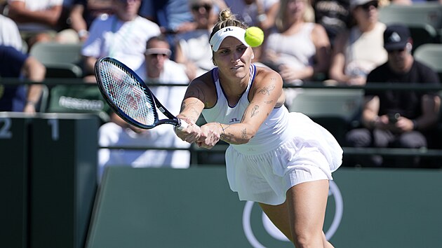 Markéta Vondrou�ová b�hem turnaje v Indian Wells