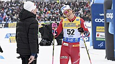 Johannes Hösflot Klaebo po závodu na 20 km klasicky b�hem Sv�tového poháru v...