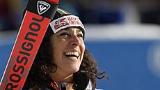 Italka Federica Brignoneová rozdává úsmvy po vítzství v obím slalomu ve...