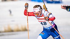 Jessica Jislová na trati sprintu v Soldier Hollow.