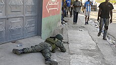 Vojáci st�e�í vchod na mezinárodní leti�t� v Port-au-Prince na Haiti. (4....