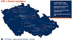Návrh vysokorychlostních tratí v eské republice.