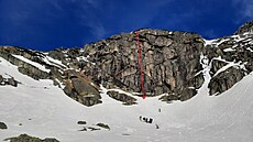 �eská turistka se z�ítila z 80 metr� p�es skalní práh v Malé Studené dolin� ve...