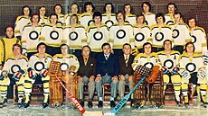 Hokejový Litvínov pro sezonu 1976/1977. Vpedu zleva sedí Josef Ulrych, Ivan...