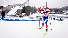 Jessica Jislová bojuje v závod� smí�ených dvojic na norském Holmenkollenu.