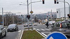 Zrekonstruovaná k�i�ovatka B�eznická (b�ezen 2024)