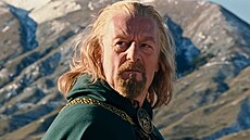 Bernard Hill jako rohanský král Théoden v Jacksonov filmové trilogii Pán...