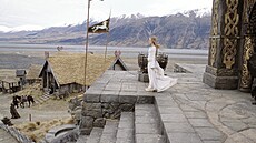 Miranda Otto jako títonoka Éowyn ve filmovém zpracování Pána prsten