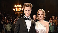 Oskar Hes a Dorota Suchá na udílení cen �eský lev (Praha, 9. b�ezna 2024)