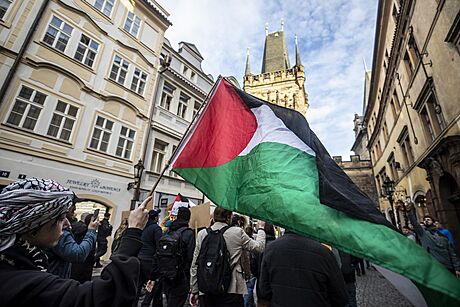 V listopadu demonstrovali píznivci Palestinc proti izraelské vojenské...
