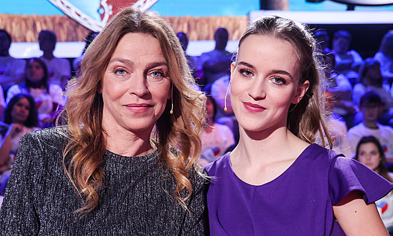 Lucie Zedníková a její dcera Amélie Pokorná v poadu Máme rádi esko (2024)