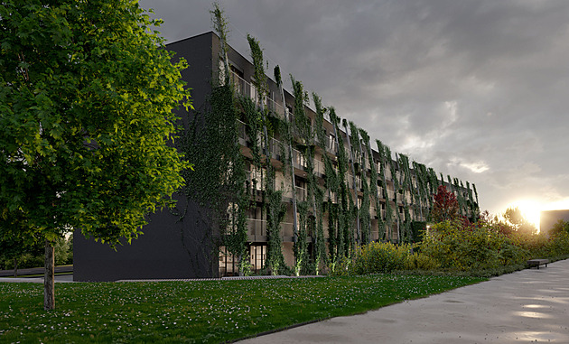 Budova kolejí poblí Vysoké koly polytechnické Jihlava by mla stát podéln s...