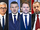 Kandidti na slovenskho prezidenta, zleva Ivan Korok, Peter Pellegrini, Igor...