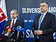f Slovensk nrodn strany Andrej Danko (vpravo) sthl svou kandidaturu na...