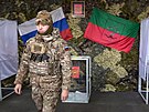 Ruské prezidentské volby na okupovaných územích ukrajinské Záporo�ské oblasti...