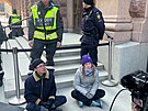 védská policie odtáhla Thunbergovou od vchodu do parlamentu