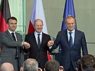Vytvoíme novou koalici pro pomoc Ukrajin, shodli se Scholz, Macron a Tusk