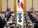 Prezident Joe Biden v Bílém dom� hostí polského prezidenta a premiéra, kte�í...