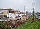 Nová bytová výstavba v ásti Uherského Hradit v Jaroov. (bezen 2024)