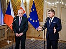 Václav Klaus a Robert Fico se potkali v Bratislav. (11. bezna 2024)