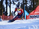 Ester Ledecká na trati paralelního slalomu ve Winterbergu.