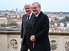 Premiér Petr Fiala se v Praze setkal s bývalým americkým prezidentem Billem...