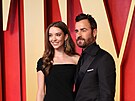 Nicole Brydon Bloomová a Justin Theroux na Vanity Fair Oscar party (Los...