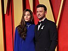 Jessica Bielová a Justin Timberlake na Vanity Fair Oscar party (Los Angeles,...