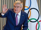 Thomas Bach na zasedání Mezinárodního olympijského výboru