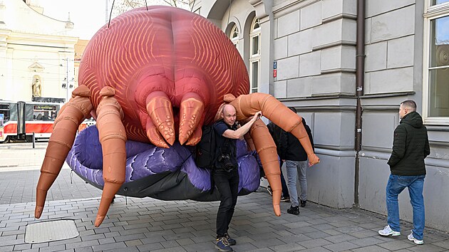 V brn�nsk�ch ulic�ch se objevil ob�� nafukovac� rozto� jako upout�vka na Dny elektronov� mikroskopie. Leto�n� ro�n�k festivalu potrv� od pond�l� 18. do ned�le 24. b�ezna.