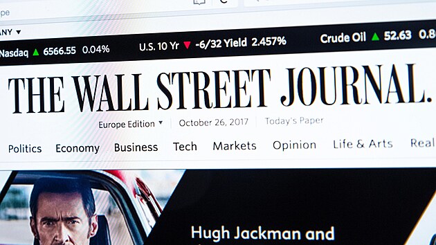 Web deníku The Wall Street Journal (ilustraní foto)