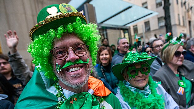 Ptou Avenue v New Yorku proel prvod oslavujc Den svatho Patrika, irskho patrona. (16. bezna 2024)