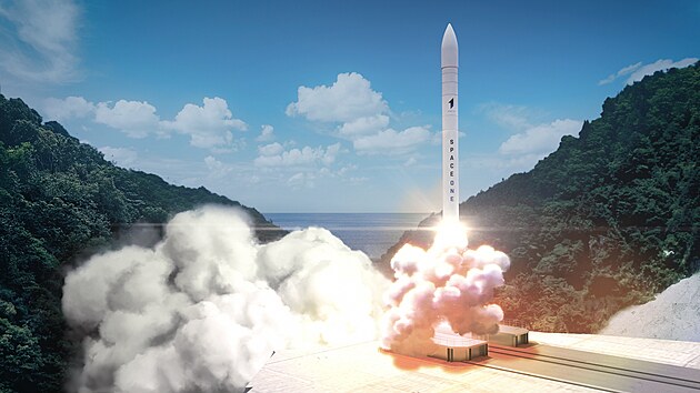 Ilustrace startu japonsk rakety Kairos spolenosti Space One