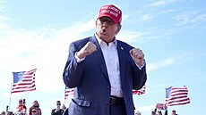 Donald Trump na pedvolebním mítinku v Ohiu (16. bezna 2024)