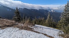 Obla�ná a v�trná deka na hlavním h�ebeni Nízkých Tater