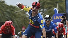 Jonathan Milan z týmu Lidl-Trek vítzí v závrené etap závodu Tirreno -...