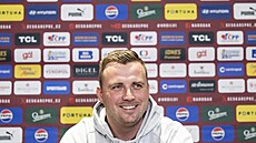 Asistent trenéra fotbalové reprezentace Jaroslav Köstl na tiskové konferenci.