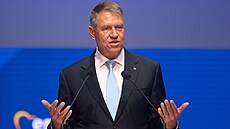 Rumunský prezident Klaus Iohannis (7. bezna 2024)