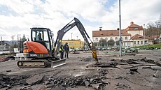 Zlín zaal s opravou venkovních hi u Sokolovny. (bezen 2024)