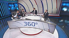 Europoslanec Kolaja (vlevo) opustil debatu na CNN Prima News, aby nemusel...