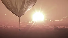 Vizualizace výstupu balonu do stratosféry