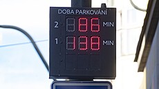 Digitální tabule s parkovací �asomírou (11. b�ezna 2024)