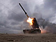 Raketa vypálená ze systému TOS-1 ruské armády na neznámém míst na Ukrajin (8....