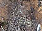 Satelitní pohled na msto Rafáh na jihu Gazy, kde se tísní asi 1,4 milionu...