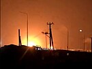 Útok drony zpsobil poár v elektrárn v Novoerkassku na jihozápad Ruska....