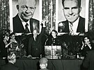 Dwight Eisenhower pi pedvolební kampani (1956)