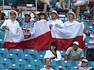 Fanouci polské tenistky Igy wiatekové na turnaji v Miami.
