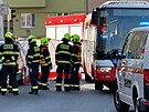 Autobus srazil v centru Prahy enu, m vn porann nohy i pnev