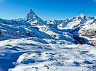 Zermatt  sjezdovky z vrcholu Gornergrat